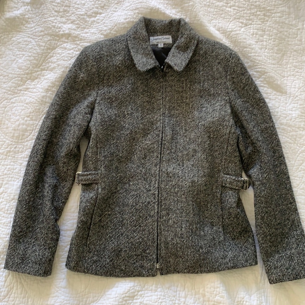 Jonathan Michael black and white coat